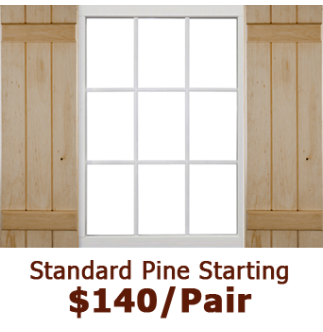 Standard Closed Board & Batten Wood Shutters