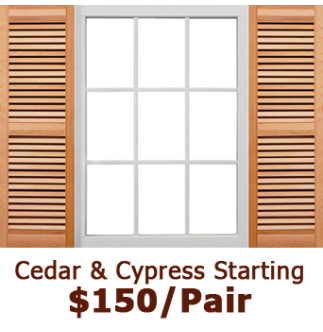 Premium Closed Louver Wood Shutters
