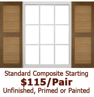 Standard Closed Louvered Composite Shutters