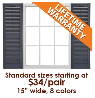 Premier Open Louvered Vinyl Shutters