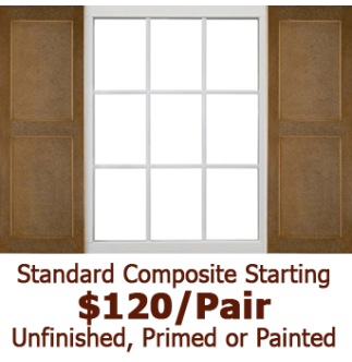 Standard Flat Panel Composite Shutters