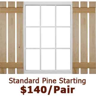Standard Open Board & Batten Wood Shutters