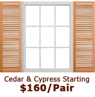 Premium Open Louver Wood Shutters