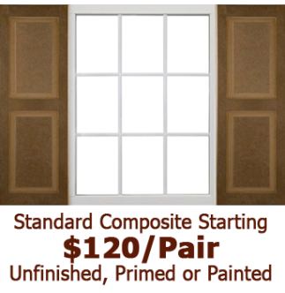 Standard Raised Panel Composite Shutters