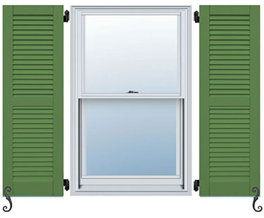 Classic Collection Faux-Louver-Pair